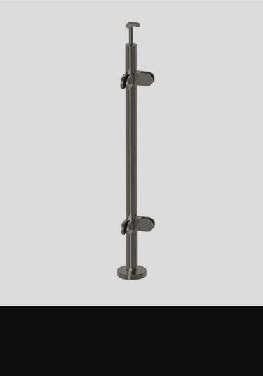 Black Chrome Glass Balustrade Corner Post (2CBC)