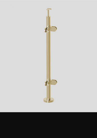 Brass Glass Balustrade Corner Post (2CBR)