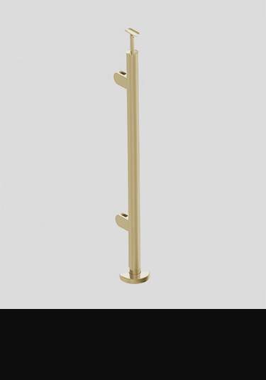 Brass Glass Balustrade End Post (2ABR)