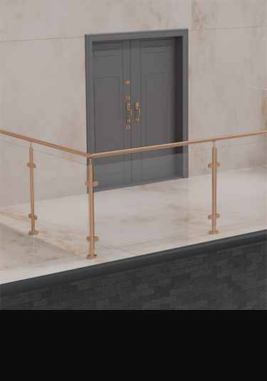 Copper Glass Balustrade