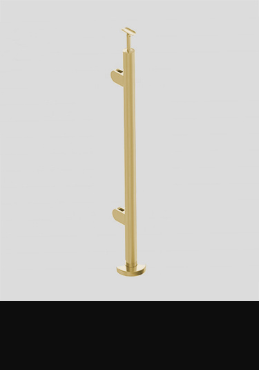 Gold Glass Balustrade End Post (2AG)