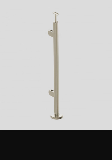 Nickel Glass Balustrade End Post (2AN)