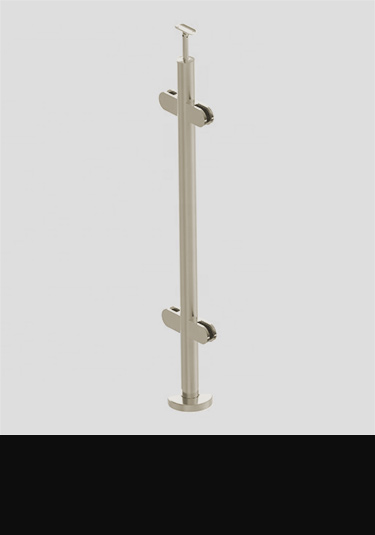 Nickel Glass Balustrade Mid Post (2BN)